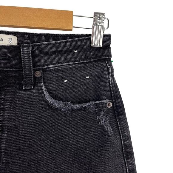 Abercrombie & Fitch Curve Love High Rise Skinny Distressed Jean Faded Black 25/0 - Picture 4 of 16